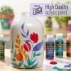 imageFolkArt MultiSurface Satin Acrylic Paint in Assorted Colors 16 oz Medium Gray 16 Fl OzDaffodil Yellow
