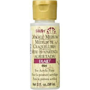 imageFolkArt Medium 2Ounce 694 Crackle White2 Fl Oz Pack of 1