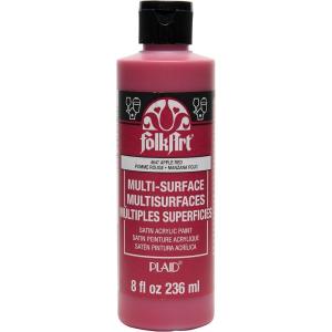 imageFolkArt MultiSurface Paint 8 oz  Medium GrayApple Red