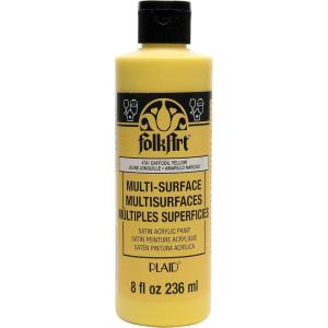 imageFolkArt MultiSurface Paint 8 oz  Medium GrayDaffodil Yellow