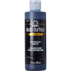 imageFolkArt MultiSurface Paint 8 oz  Medium GrayPure Black
