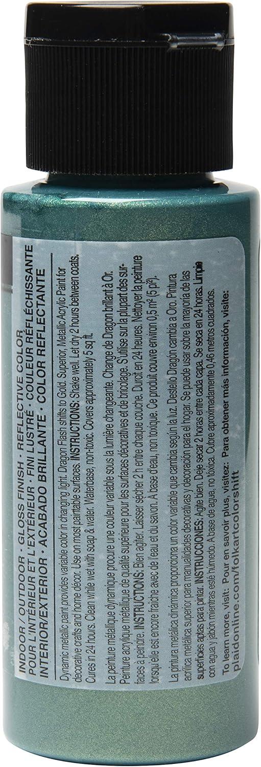 imageFolkArt Color Shift Acrylic Paint in Assorted Colors 2 ounce Black FlashDragon Flash
