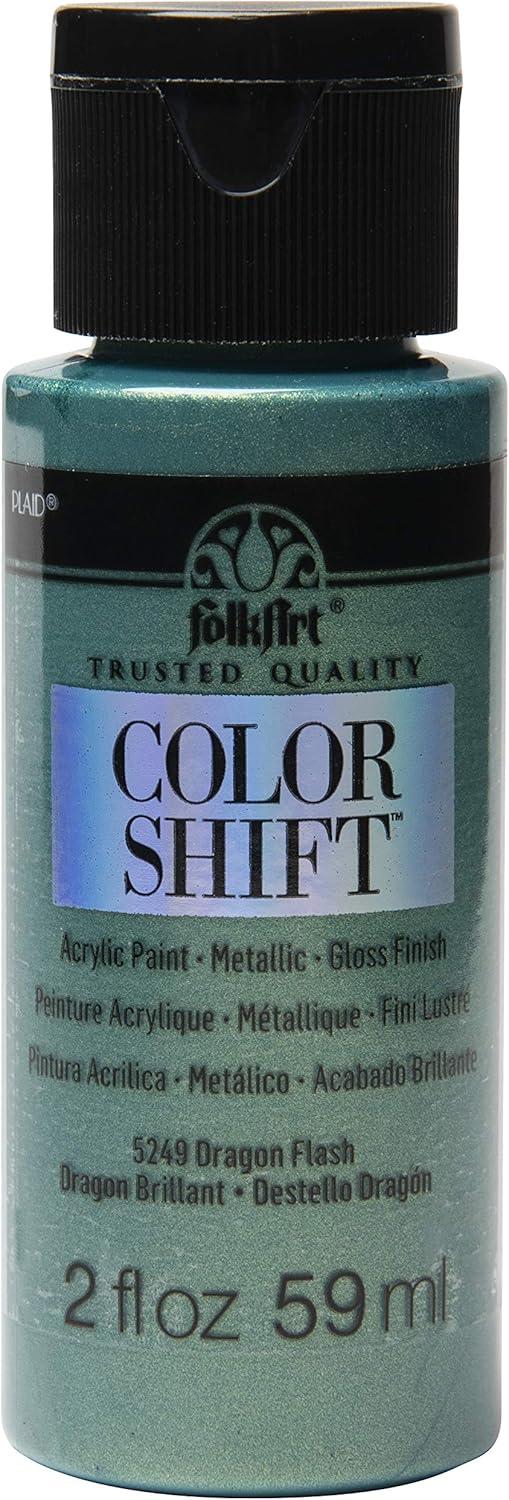 imageFolkArt Color Shift Acrylic Paint in Assorted Colors 2 ounce Black FlashDragon Flash