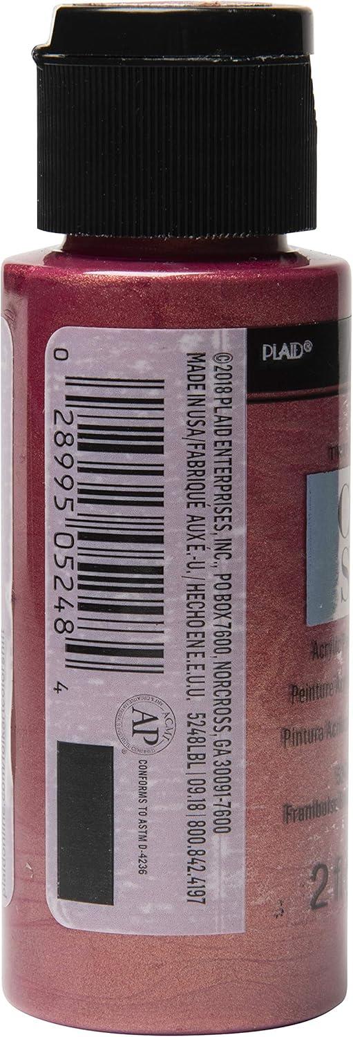imageFolkArt Color Shift Acrylic Paint in Assorted Colors 2 ounce Black FlashRaspberry Flash