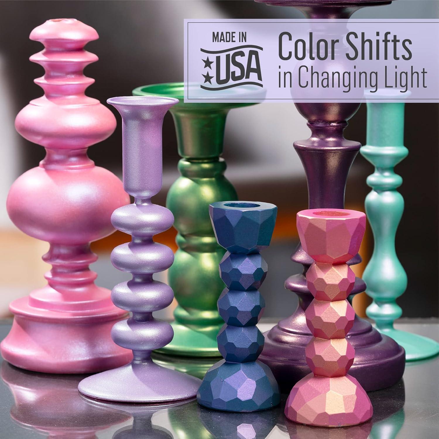imageFolkArt Color Shift Acrylic Paint in Assorted Colors 2 ounce Black FlashWhite