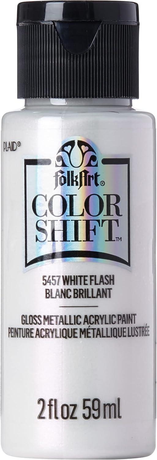 imageFolkArt Color Shift Acrylic Paint in Assorted Colors 2 ounce Black FlashWhite