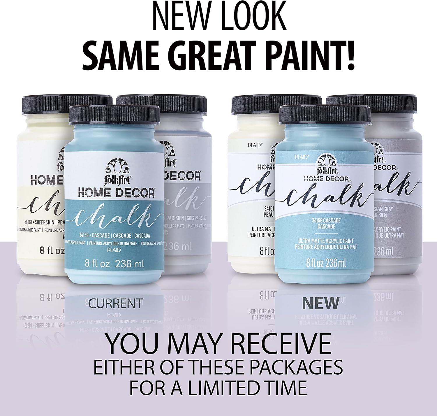 imageFolkArt Home Dcor Chalk Finish Acrylic Paint 8oz 8 ounce Milk JugCottage White