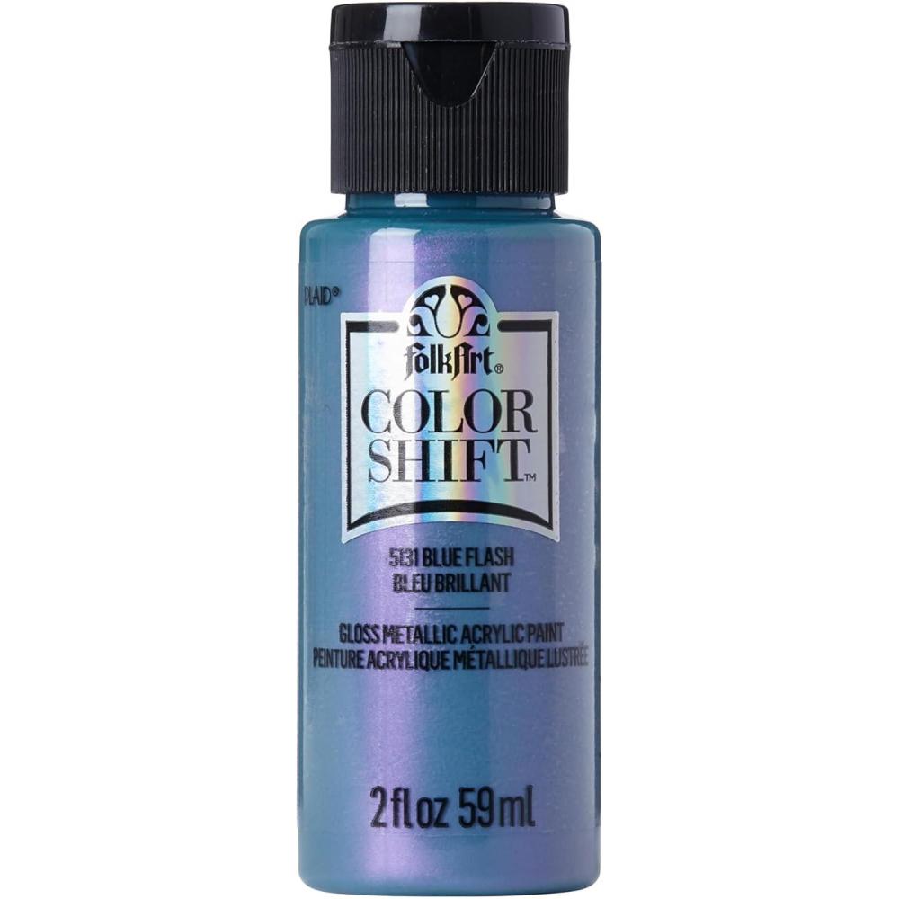 imageFolkArt Color Shift Acrylic Paint in Assorted Colors 2 ounce Black FlashBlue Flash