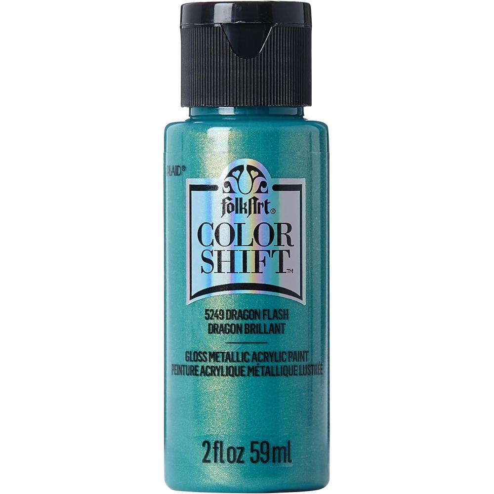 imageFolkArt Color Shift Acrylic Paint in Assorted Colors 2 ounce Black FlashDragon Flash