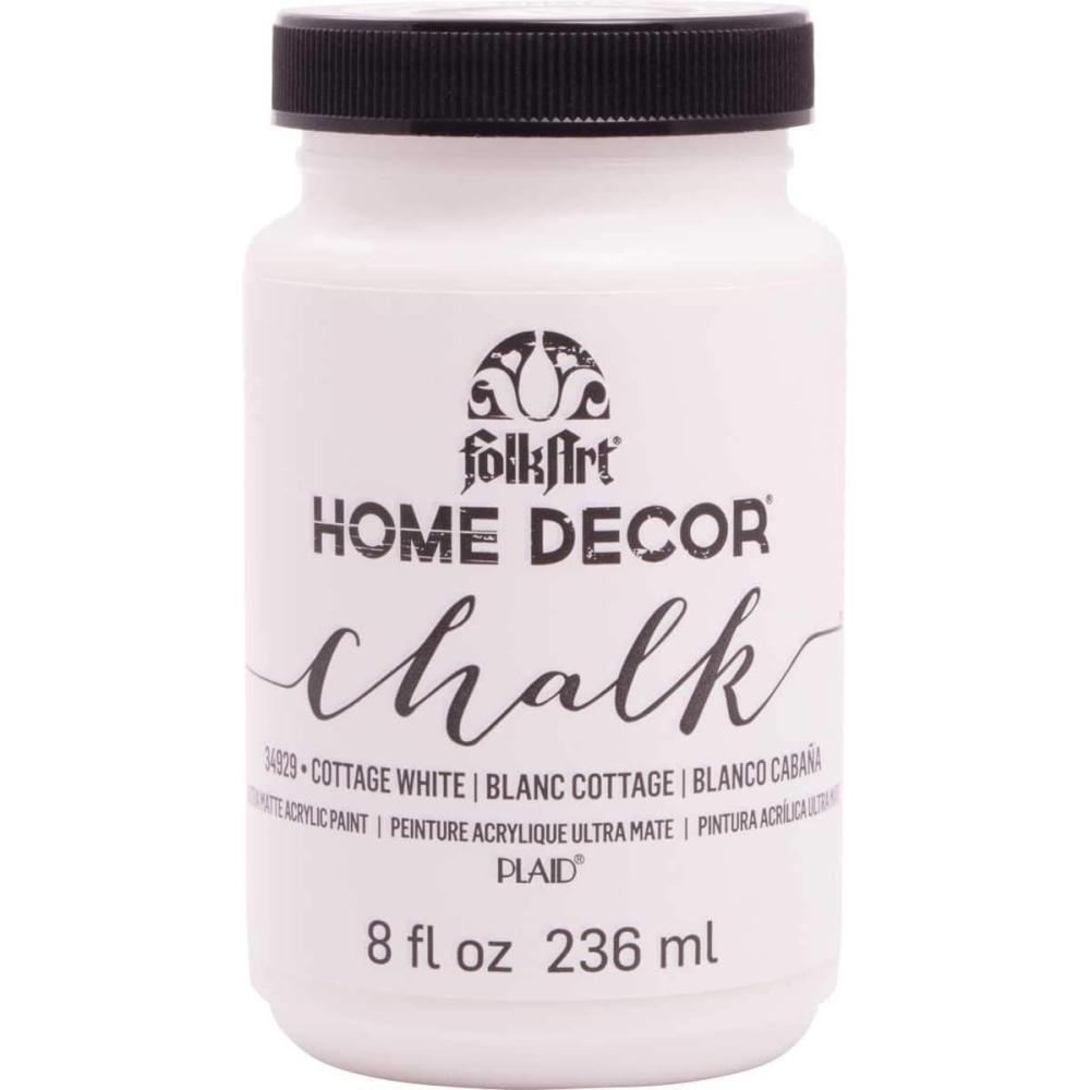 imageFolkArt Home Dcor Chalk Finish Acrylic Paint 8oz 8 ounce Milk JugCottage White