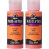 imageFolkArt MultiSurface Blacklight multisurface neon Glow in The Dark Paint 2 oz Pink 2 Fl OzOrange