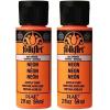 imageFolkArt Purple Neon Acrylic Paint in Assorted Colors 2 Ounce 2856 Neon PurpleNeon Orange