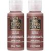 imageFolkArt Snowbank Assorted Acrylic 2 fl oz  59ml Terra Cotta Paint For Easy To Apply DIY Crafts Art Supplies With A Textured Finish 7011Red Clay