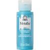 imageFolkArt Acrylic Metallic Paint 2 Fl Oz Pack of 1 Rose GoldTurquoise Shimmer