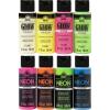 imageFolkArt Neon Glow Acrylic Paint Set 2 oz 8 Fl OzNeon Glow