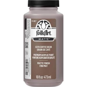 imageFolkArt Acrylic Craft Paints Medium Yellow 16 fl oz Premium Matte Finish Paint Perfect For Easy To Apply DIY Arts And Crafts 36358Coffee Bean