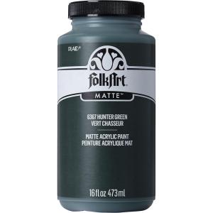 imageFolkArt Acrylic Craft Paints Medium Yellow 16 fl oz Premium Matte Finish Paint Perfect For Easy To Apply DIY Arts And Crafts 36358Hunter Green