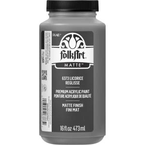 imageFolkArt Acrylic Craft Paints Medium Yellow 16 fl oz Premium Matte Finish Paint Perfect For Easy To Apply DIY Arts And Crafts 36358Licorice