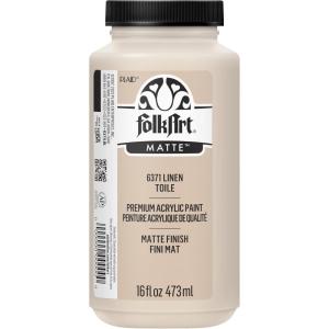 imageFolkArt Acrylic Craft Paints Medium Yellow 16 fl oz Premium Matte Finish Paint Perfect For Easy To Apply DIY Arts And Crafts 36358Linen