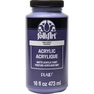 imageFolkArt Acrylic Craft Paints Medium Yellow 16 fl oz Premium Matte Finish Paint Perfect For Easy To Apply DIY Arts And Crafts 36358Purple