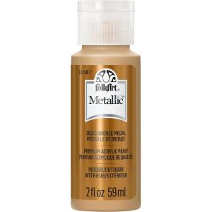 imageFolkArt Acrylic Metallic Paint 2 Fl Oz Pack of 1 Rose GoldBronze Metal