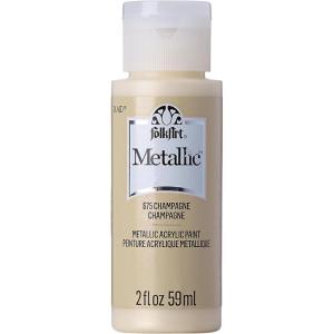 imageFolkArt Acrylic Metallic Paint 2 Fl Oz Pack of 1 Rose GoldChampagne