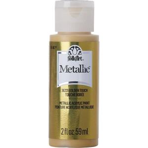 imageFolkArt Acrylic Metallic Paint 2 Fl Oz Pack of 1 Rose GoldGolden Touch