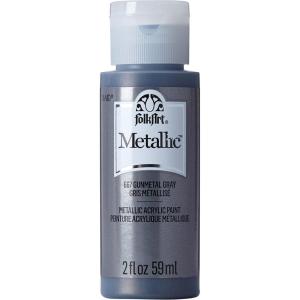 imageFolkArt Acrylic Metallic Paint 2 Fl Oz Pack of 1 Rose GoldGunmetal Gray