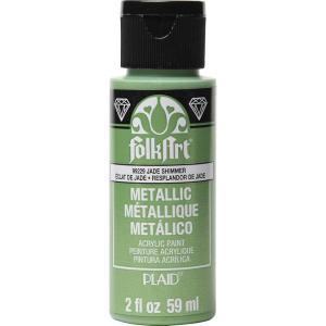 imageFolkArt Acrylic Metallic Paint 2 Fl Oz Pack of 1 Rose GoldJade Shimmer