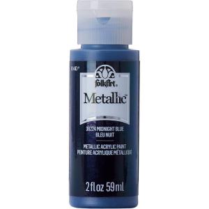 imageFolkArt Acrylic Metallic Paint 2 Fl Oz Pack of 1 Rose GoldMidnight Blue