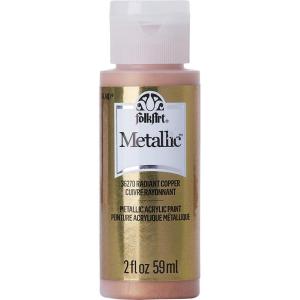 imageFolkArt Acrylic Metallic Paint 2 Fl Oz Pack of 1 Rose GoldRadiant Copper