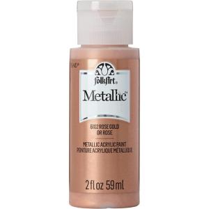 imageFolkArt Acrylic Metallic Paint 2 Fl Oz Pack of 1 Rose GoldRose Gold