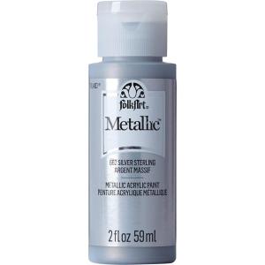 imageFolkArt Acrylic Metallic Paint 2 Fl Oz Pack of 1 Rose GoldSilver Sterling