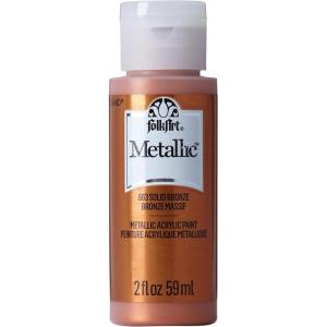 imageFolkArt Acrylic Metallic Paint 2 Fl Oz Pack of 1 Rose GoldSolid Bronze