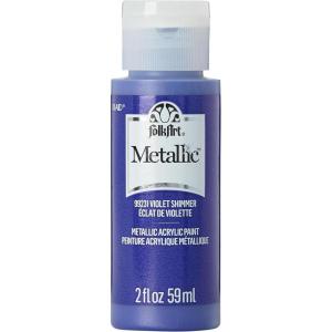 imageFolkArt Acrylic Metallic Paint 2 Fl Oz Pack of 1 Rose GoldViolet Shimmer