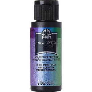 imageFolkArt Acrylic MultiSurface Dragonfly Glaze MultiSurface Paint 2 oz 44384 BlueGreenGoldVioletBlueGreen
