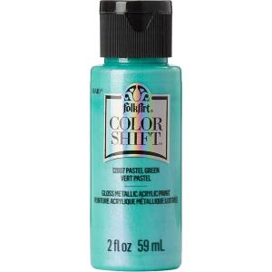 imageFolkArt Color Shift Acrylic Paint in Assorted Colors 2 ounce Black FlashGreen Pastel