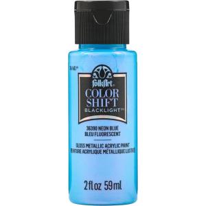imageFolkArt Color Shift Acrylic Paint in Assorted Colors 2 ounce Black FlashNeon Blue