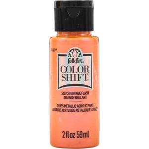 imageFolkArt Color Shift Acrylic Paint in Assorted Colors 2 ounce Black FlashOrange Flash