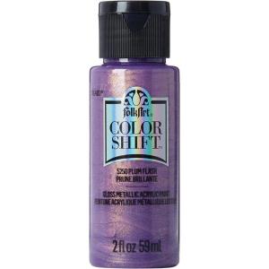 imageFolkArt Color Shift Acrylic Paint in Assorted Colors 2 ounce Black FlashPlum Flash