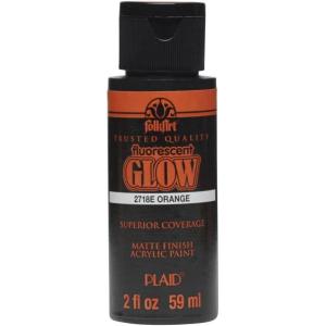 imageFolkArt GlowintheDark Acrylic Paint 2 oz RedOrange