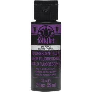 imageFolkArt GlowintheDark Acrylic Paint 2 oz RedPurple