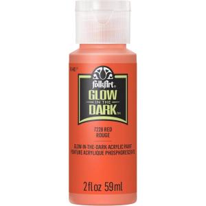 imageFolkArt GlowintheDark Acrylic Paint 2 oz RedRed