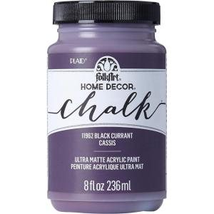 imageFolkArt Home Dcor Chalk Finish Acrylic Paint 8oz 8 ounce Milk JugBlack Currant