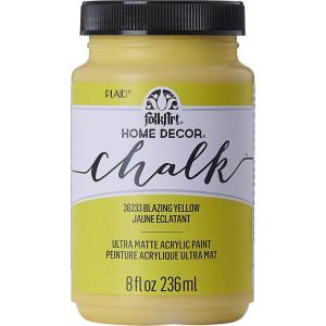 imageFolkArt Home Dcor Chalk Finish Acrylic Paint 8oz 8 ounce Milk JugBlazing Yellow
