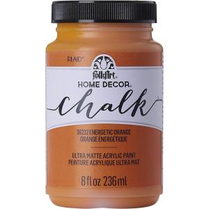 imageFolkArt Home Dcor Chalk Finish Acrylic Paint 8oz 8 ounce Milk JugEnergetic Orange