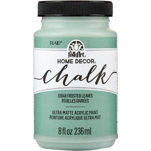 imageFolkArt Home Dcor Chalk Finish Acrylic Paint 8oz 8 ounce Milk JugFrosted Leaves