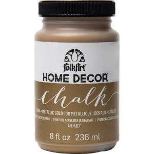 imageFolkArt Home Dcor Chalk Finish Acrylic Paint 8oz 8 ounce Milk JugMetallic Gold