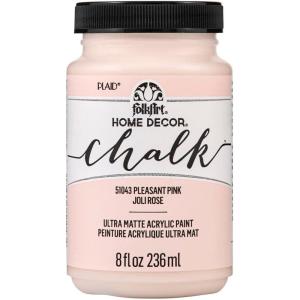 imageFolkArt Home Dcor Chalk Finish Acrylic Paint 8oz 8 ounce Milk JugPleasant Pink