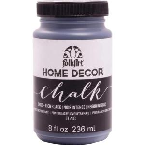 imageFolkArt Home Dcor Chalk Finish Acrylic Paint 8oz 8 ounce Milk JugRich Black